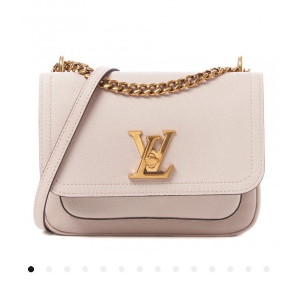 Louis Vuitton Handbags - Louis Vuitton Grained Calfskin Lockme Chain Bag Greige